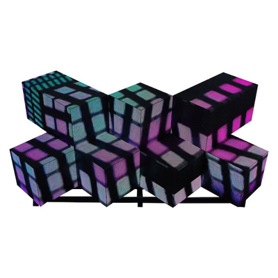 comprar Pantalla LED creativa en forma de cristal P4mm, Pantalla 3D de video DJ Booth online manufacture